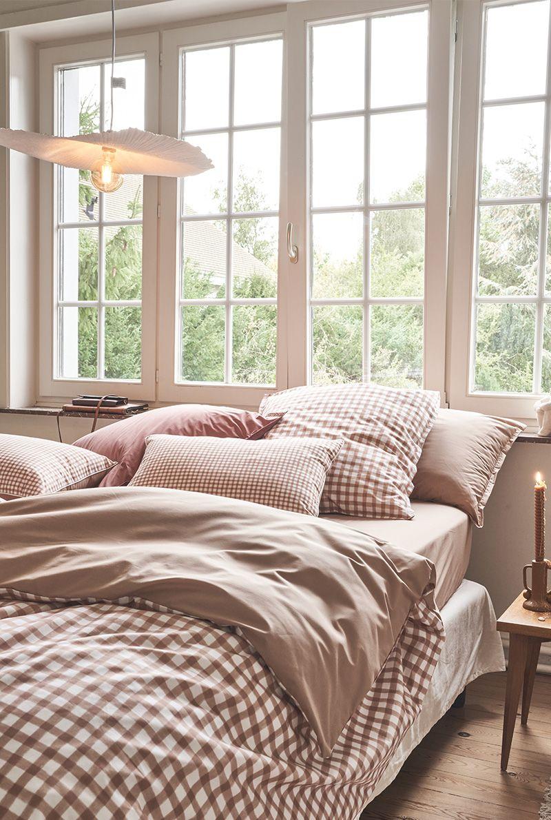 Essix Home Collection Parure En Percale De Coton Vichy Made In France