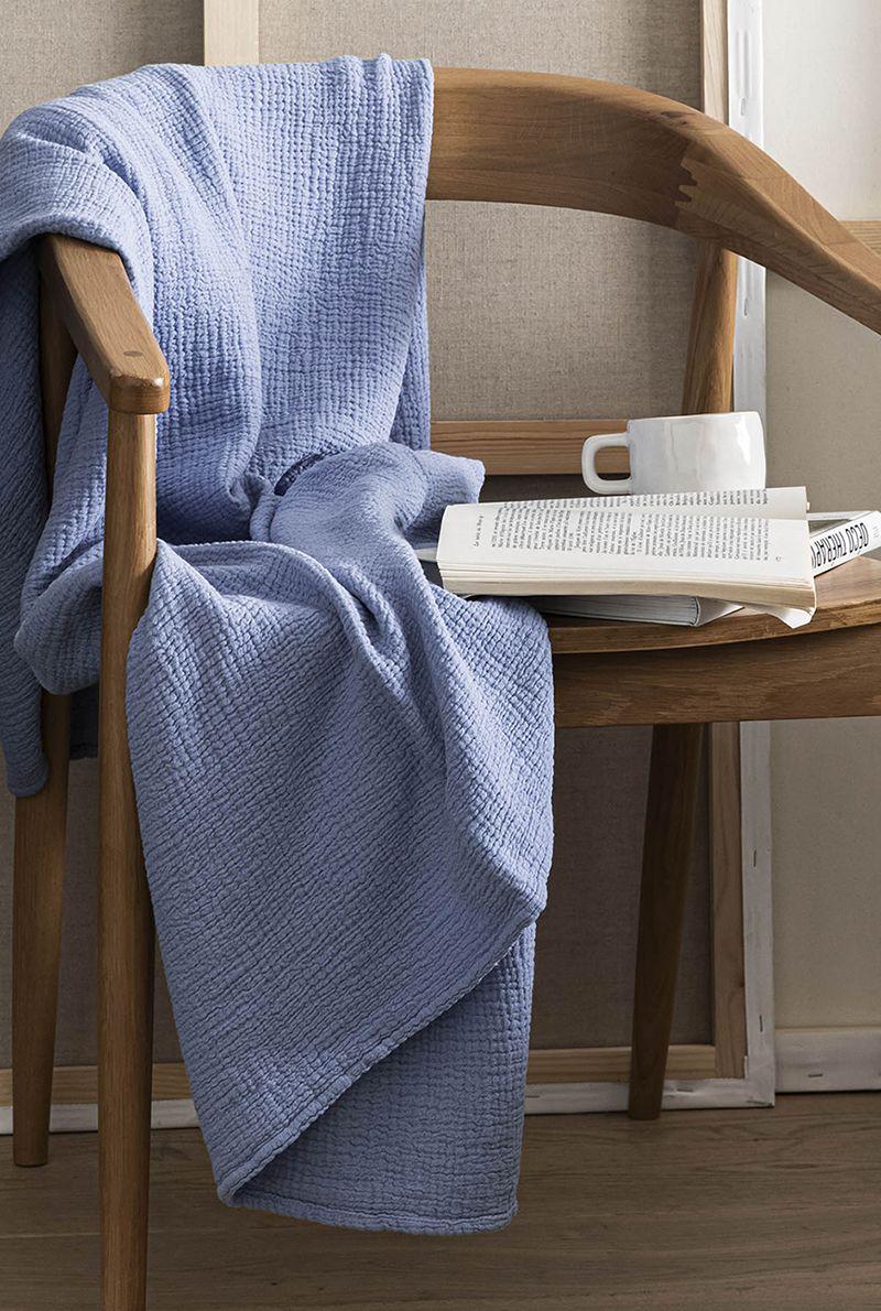 Essix Home Collection Plaid En Gaze De Coton Caresse