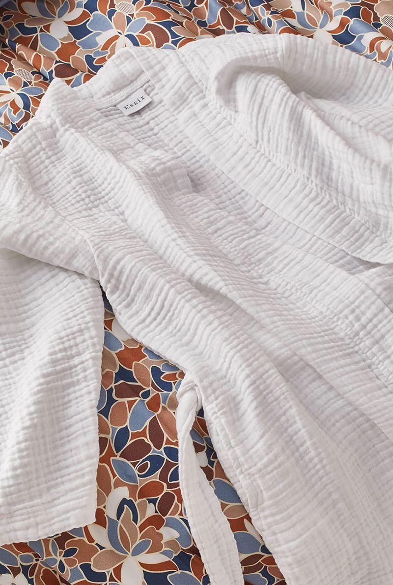 Essix Home Collection Robe De Chambre En Gaze De Coton Bonheur