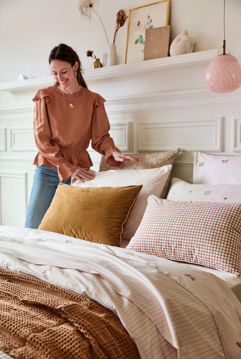 Essix Home Collection Taie D'oreiller En Percale De Coton Délicatesse