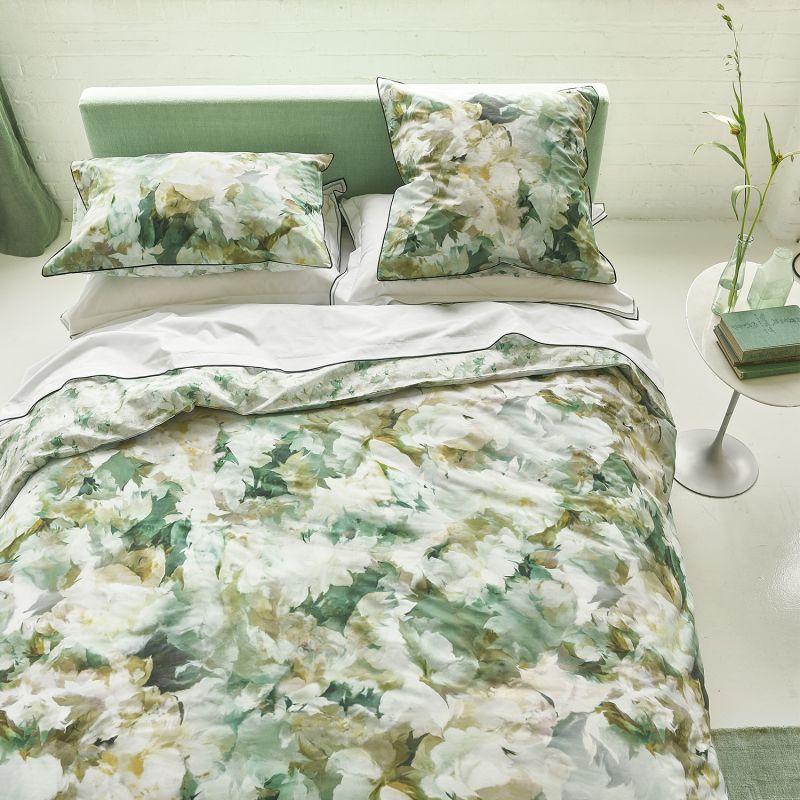 Essix Home Collection Taie D'oreiller En Percale De Coton Fleurs De Jour