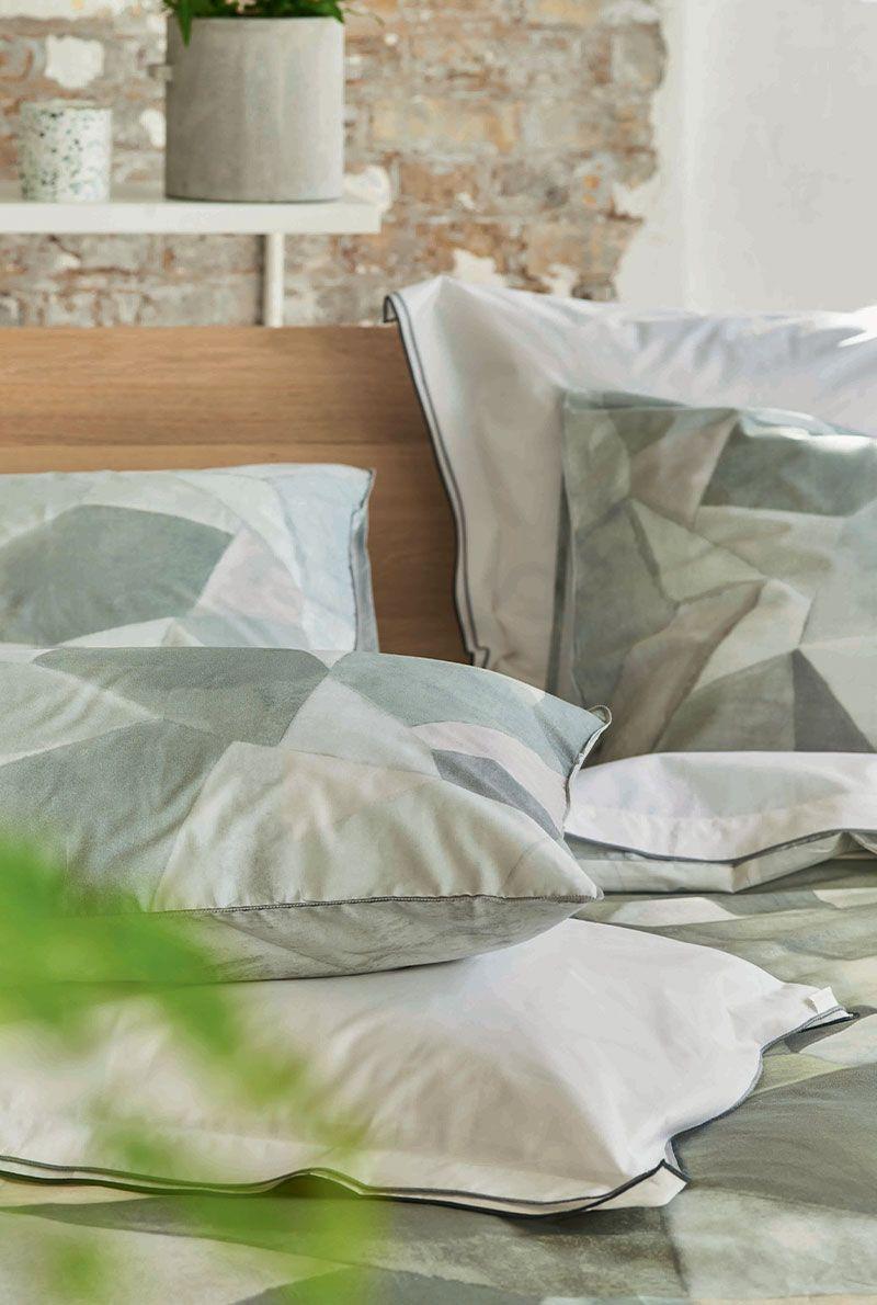 Essix Home Collection Taie D'oreiller En Percale De Coton Geo Modern