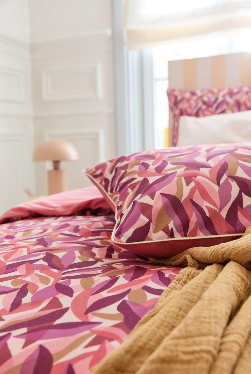 Essix Home Collection Taie D'oreiller En Percale De Coton Leaves