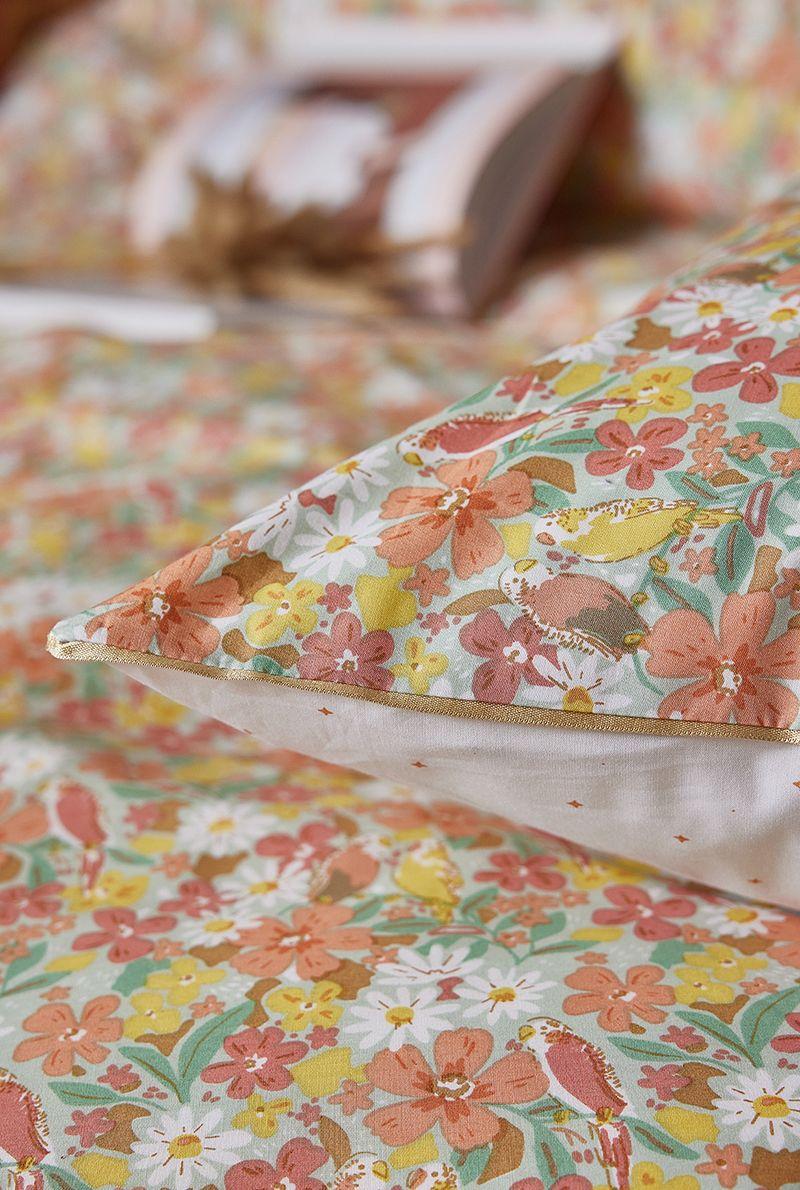 Essix Home Collection Taie D'oreiller En Percale De Coton Lovebirds