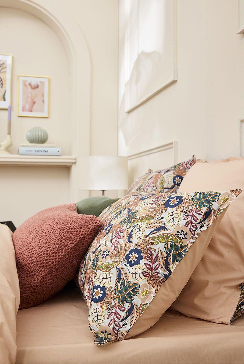 Essix Home Collection Taie D'oreiller En Percale De Coton Ohana
