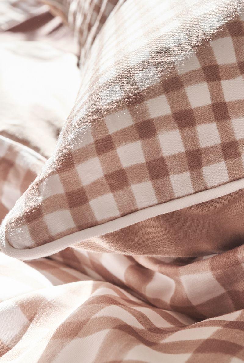 Essix Home Collection Taie D'oreiller En Percale De Coton Vichy