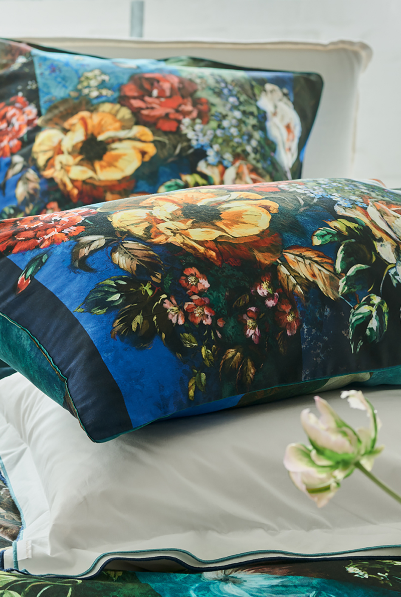 Essix Home Collection Taie D'oreiller En Satin De Coton Minakari