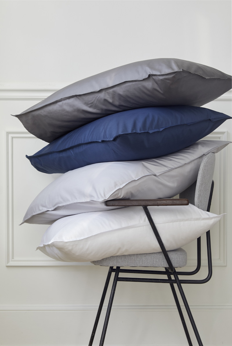 Essix Home Collection Taie D'oreiller En Satin De Coton Palazzo