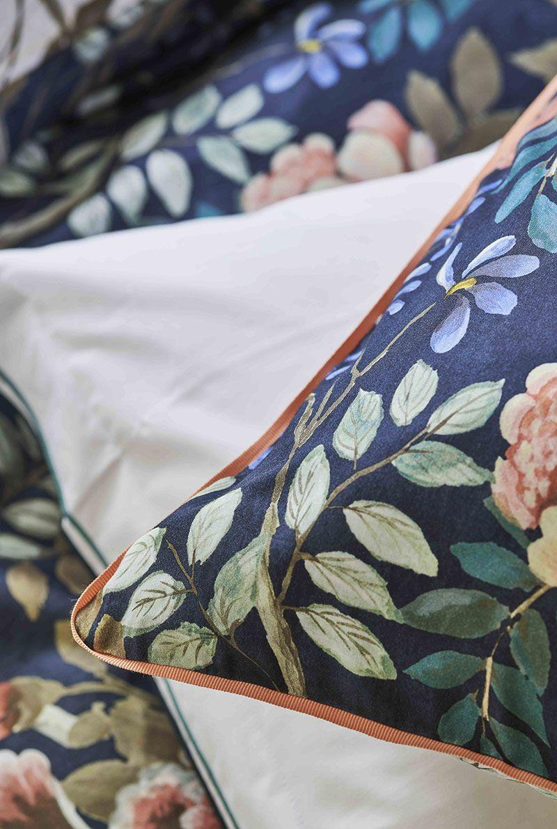 Essix Home Collection Taie D'oreiller En Satin De Coton Porcelain De Chine