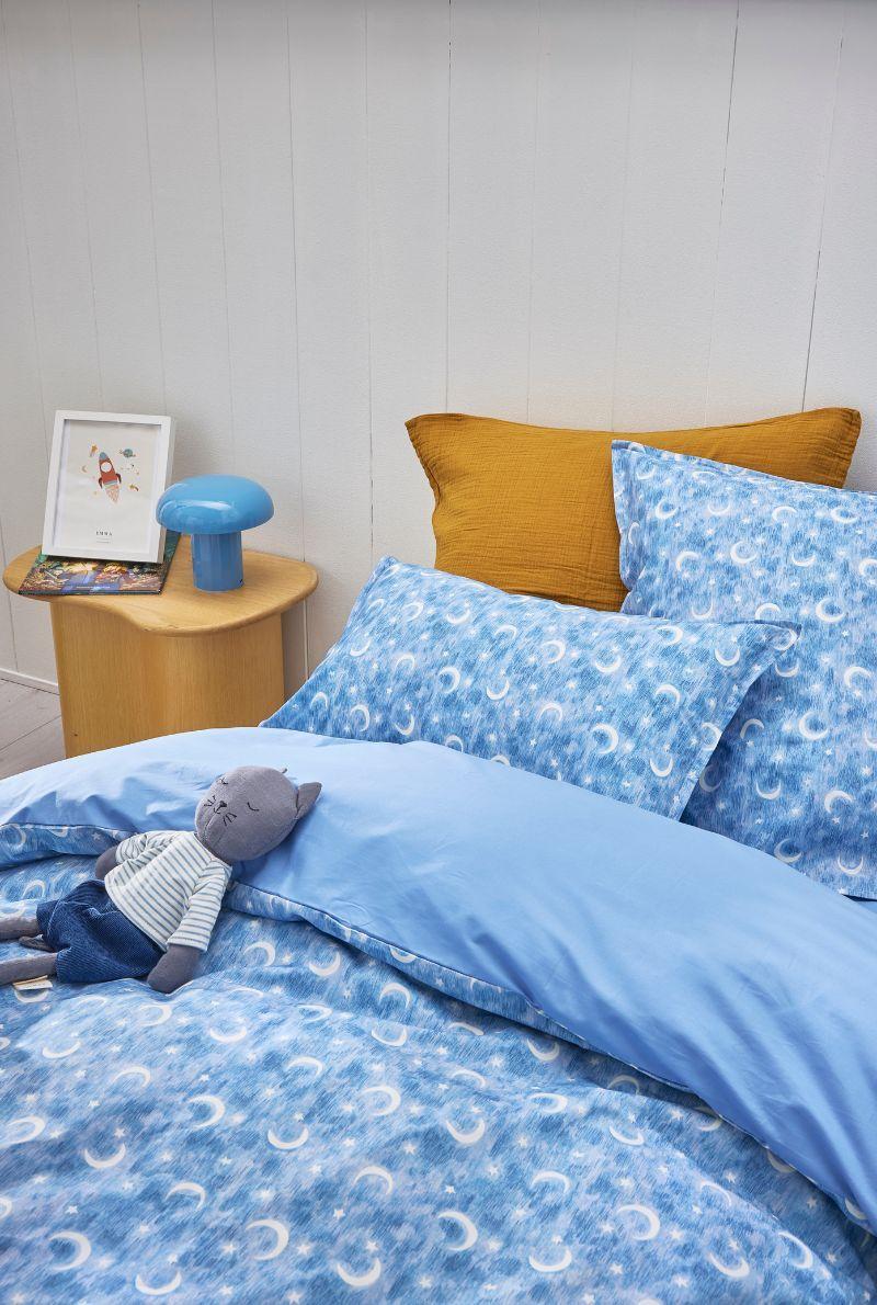 Essix Home Collection Taie D'oreiller Enfant En Percale De Coton Petit Rêveur