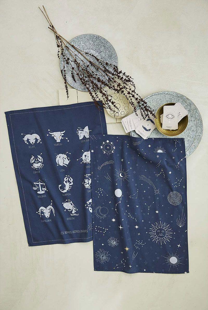 Essix Home Collection Torchon En Coton Les Signes Astrologiques