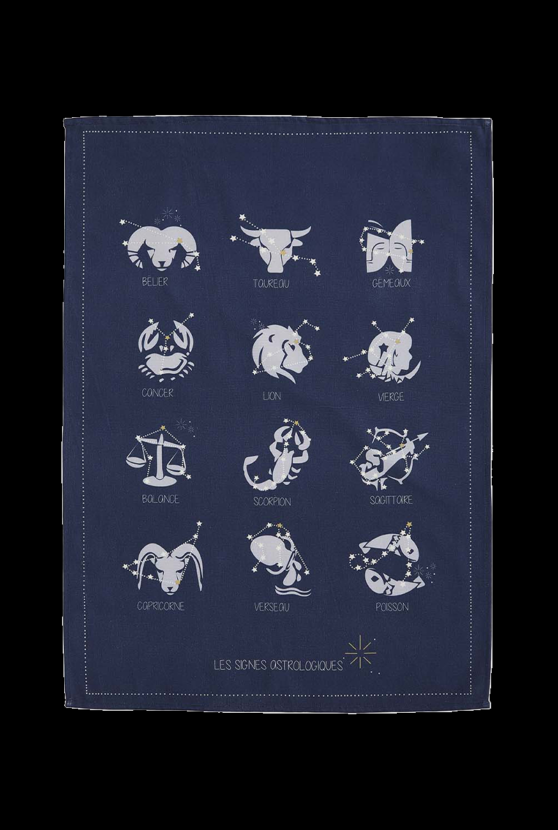 essix home collection Torchon en coton Les signes astrologiques