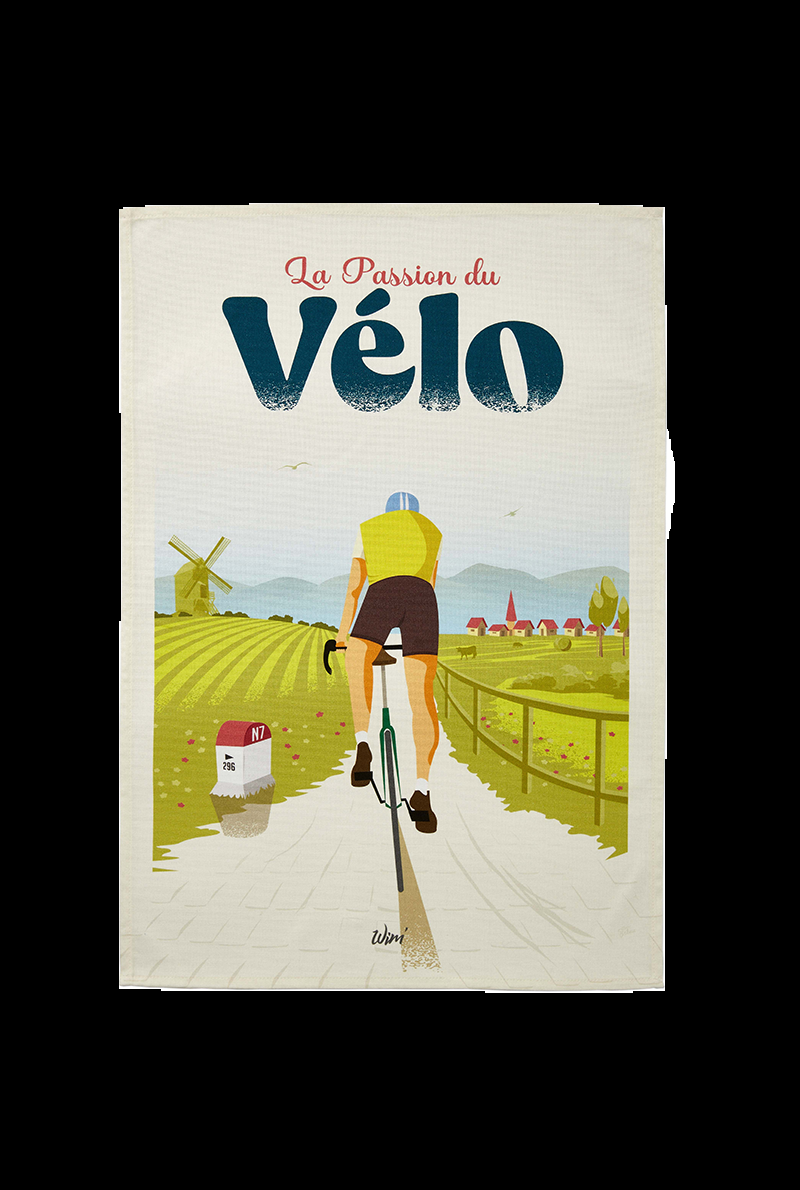essix home collection Torchon en coton Wim Passion vélo