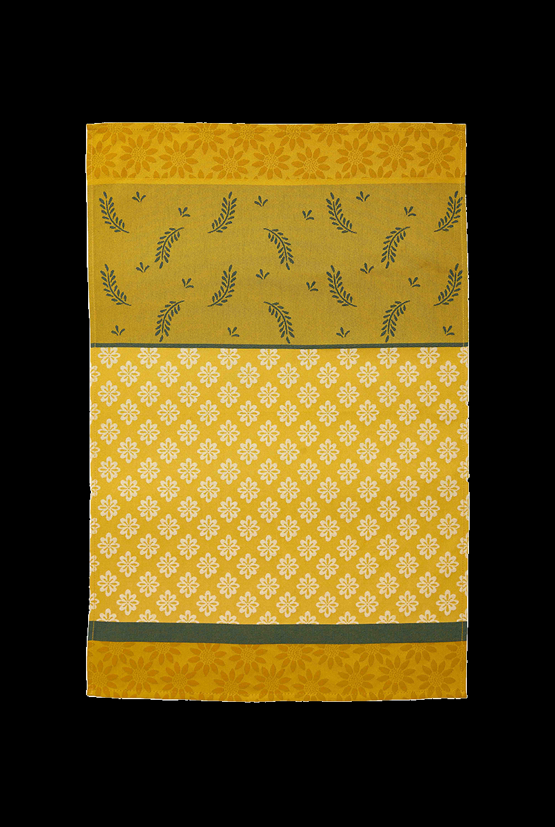 essix home collection Torchon en jacquard de coton Bastide Jaune