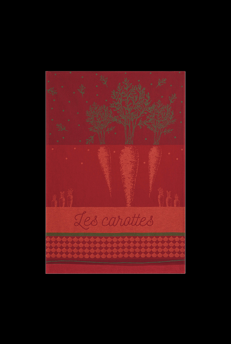 essix home collection Torchon en jacquard de coton Carottes du Potager