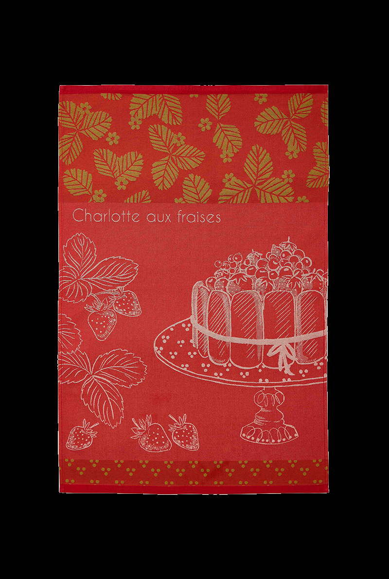 essix home collection Torchon en jacquard de coton Charlotte aux fraises