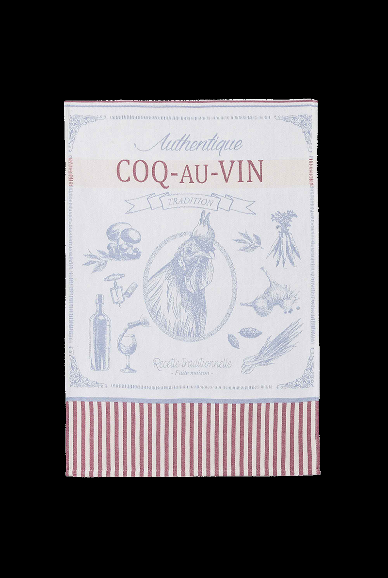 essix home collection Torchon en jacquard de coton Coq au Vin