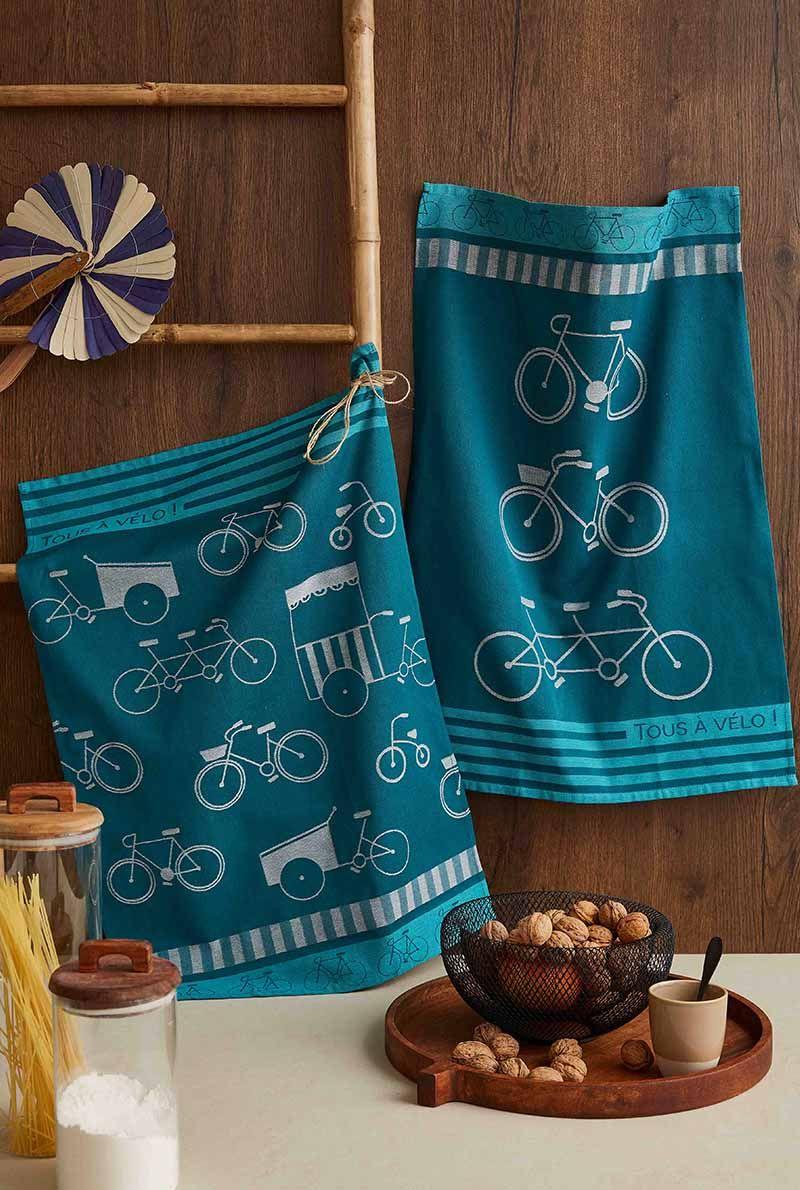Essix Home Collection Torchon En Jacquard De Coton En Selle