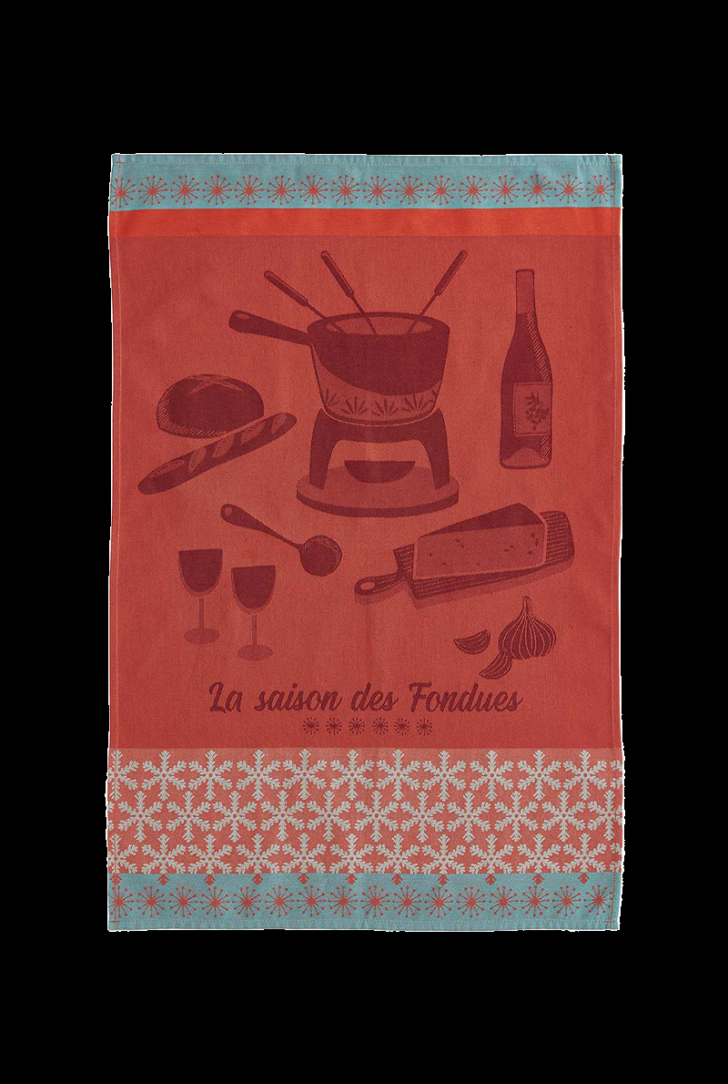 essix home collection Torchon en jacquard de coton Saison des fondues essix home collection Torchon en jacquard de coton Saison des fondues