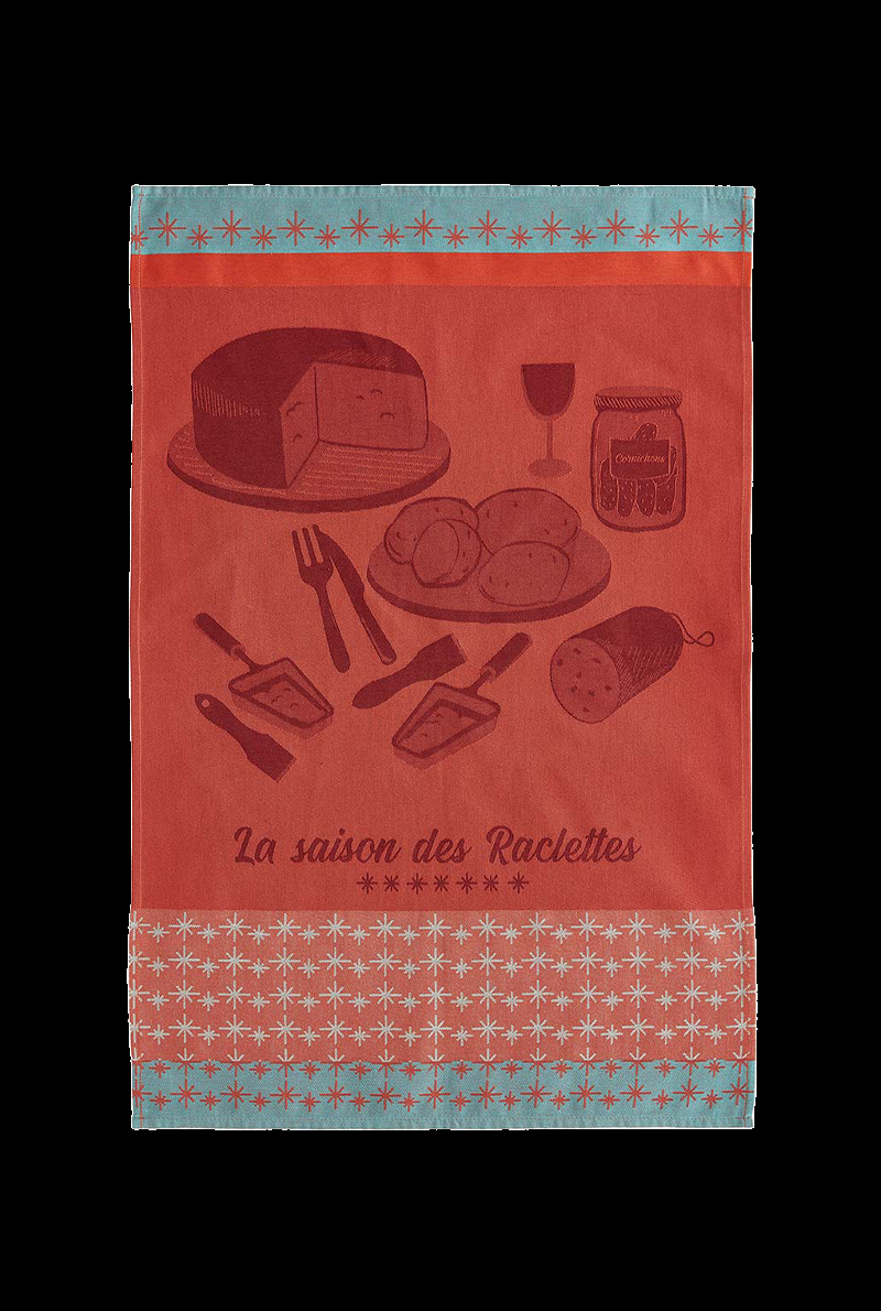 essix home collection Torchon en jacquard de coton Saison des raclettes