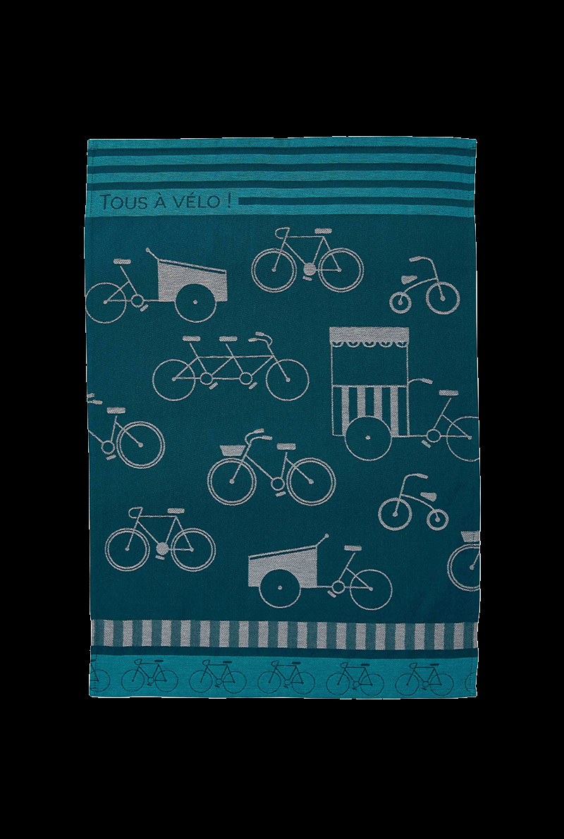 essix home collection Torchon en jacquard de coton Tous à vélo