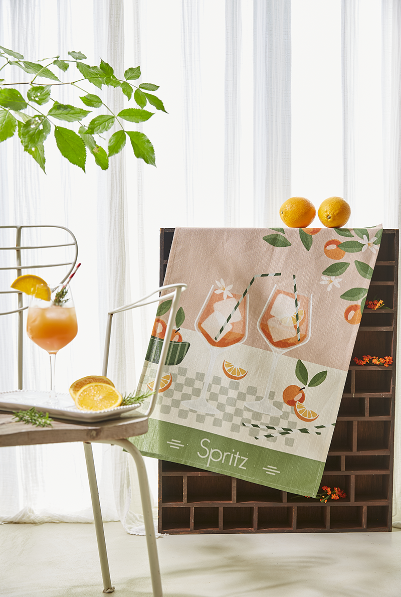 Essix Home Collection Torchon En Métis Imprimé Spritz