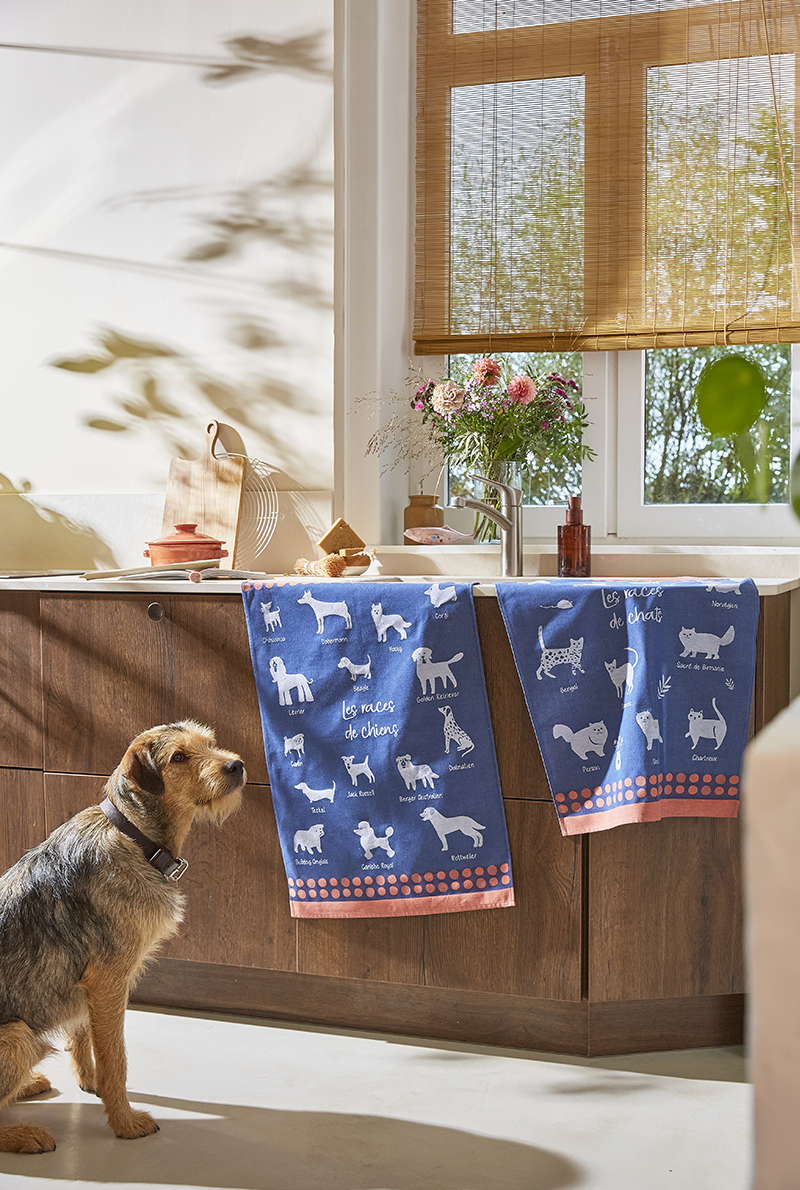 Essix Home Collection Torchon Jacquard Les Races De Chiens