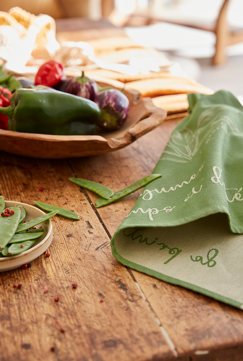 Essix Home Collection Torchon Jacquard Potager Printemps