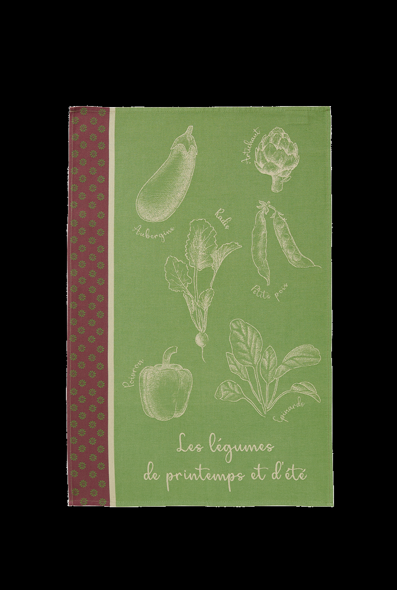 essix home collection Torchon jacquard Potager Printemps