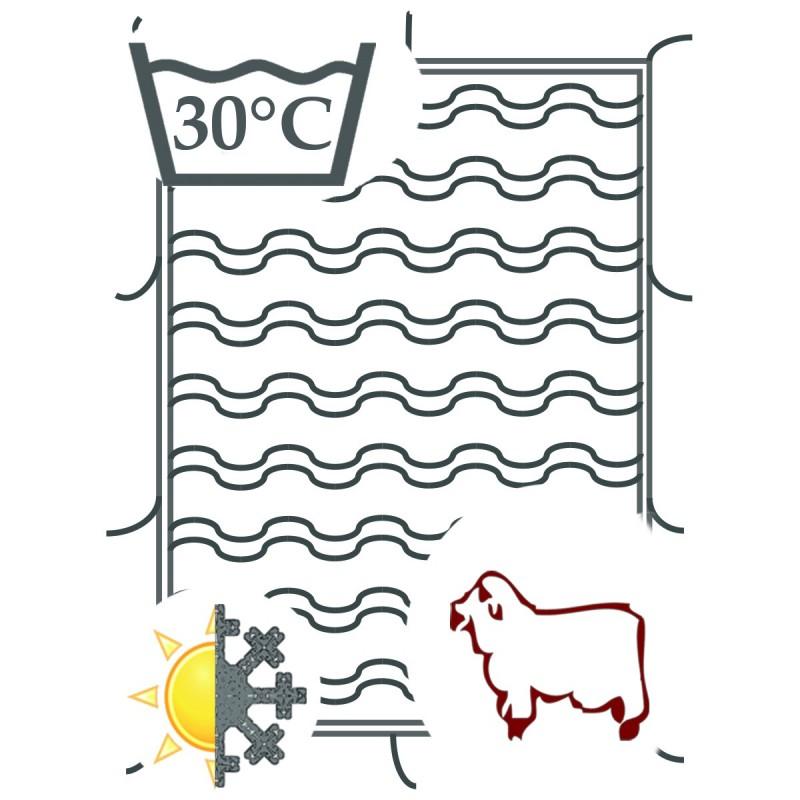 europe & nature Couette en Laine bio lavable - Toute l'année