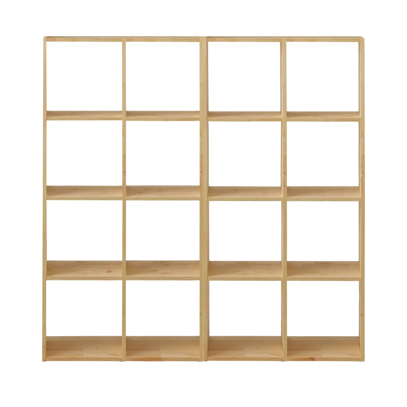 europe & nature Double Etagère pin massif - Germain 4X2X2