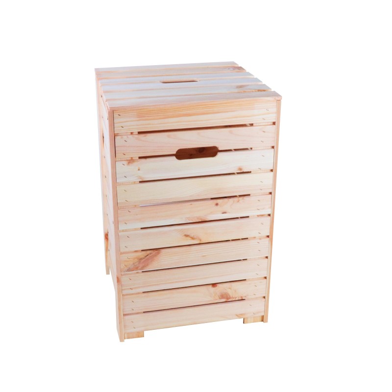 europe & nature Corbeille à Linge en pin naturel