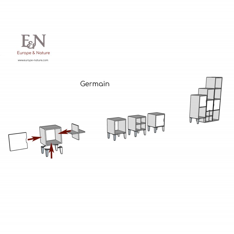 europe & nature Etagère pin massif - Germain 2X1