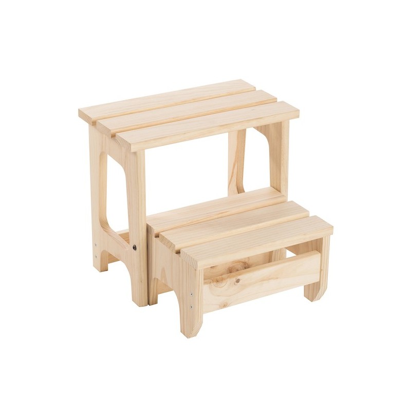 europe & nature Marche-pied en pin massif