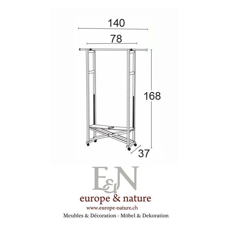 Europe & Nature Portant Pliable - Couleur Cerisier