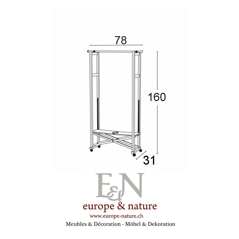 Europe & Nature Portant Pliable - Teinté Cerisier