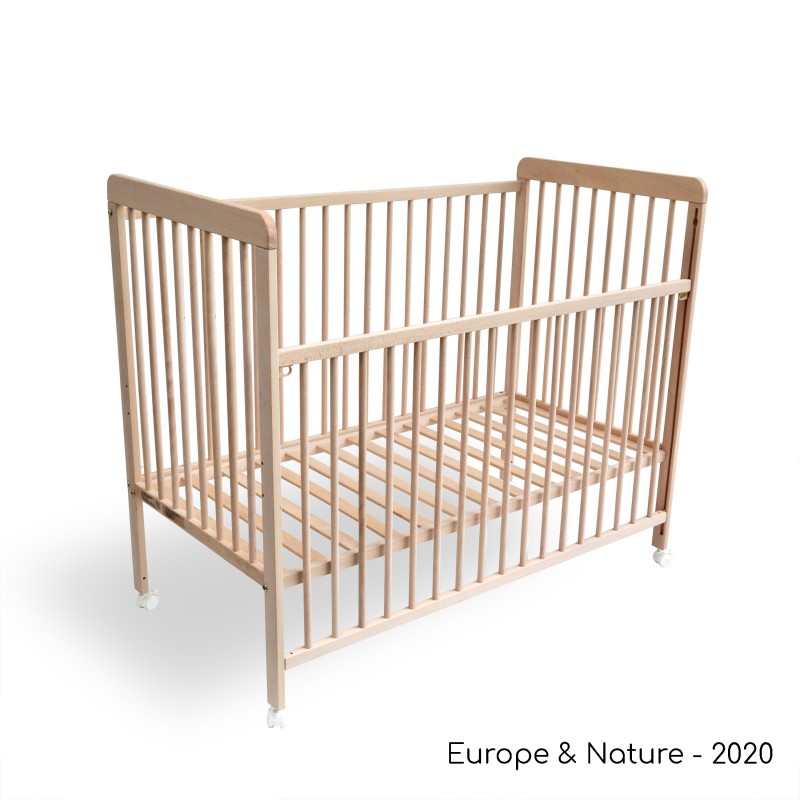 Europe & Nature Lit Bébé - 100% Nature - Coulissant - 60*120 Cm