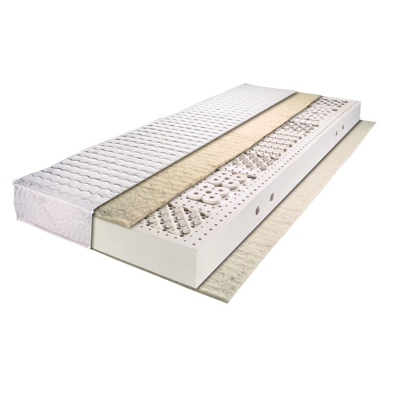 europe & nature Matelas Latex Naturel + coton organique + Laine (Epais)