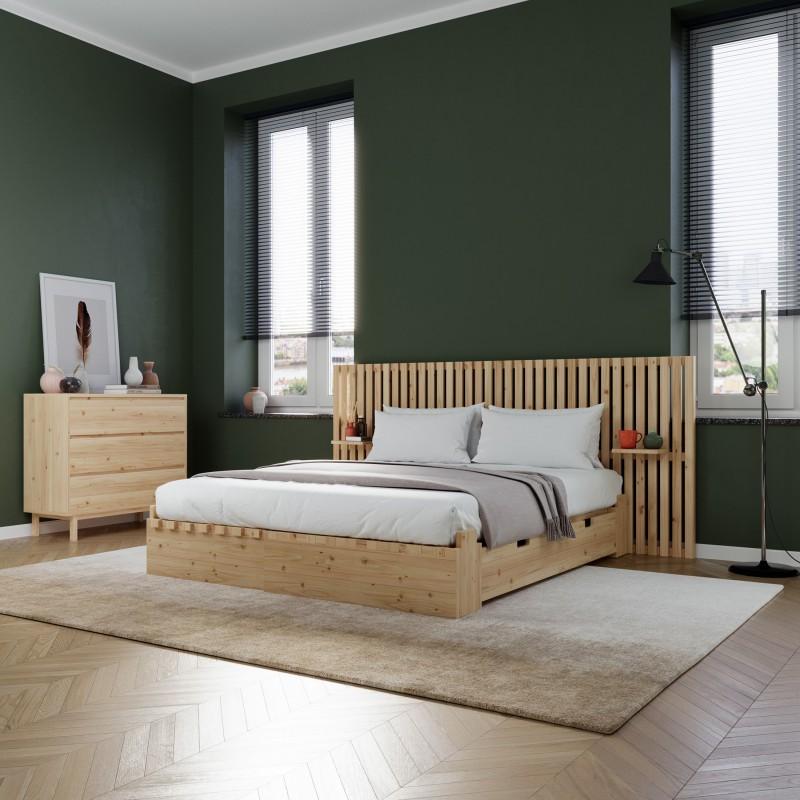 Europe & Nature Tête De Lit ESCALE Avec 2 Tables De Nuit