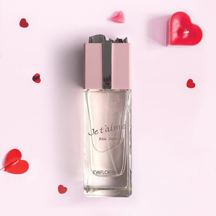 Evaflor Paris JE T'AIME Eau Suprême • Coffret Eau De Parfum 100 Ml Et Vapo De Sac 12 Ml • Parfum Femme