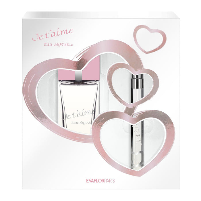 evaflor paris JE T'AIME Eau Suprême • Coffret Eau de Parfum 100 ml et Vapo de Sac 12 ml • parfum femme