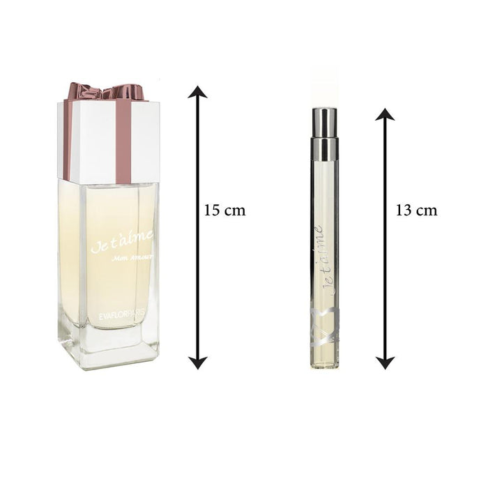 Evaflor Paris JE T'AIME Mon Amour • Coffret Eau De Parfum 100 Ml Et Vapo De Sac 12 Ml • Parfum Femme