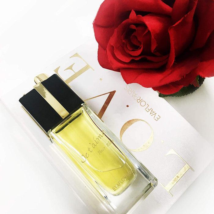 Evaflor Paris JE T'AIME Pour Elle • Coffret Eau De Parfum 100 Ml Vapo De Sac 12 Ml Et Serviette • Parfum Femme