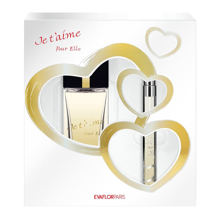 evaflor paris JE T'AIME Pour Elle • Coffret Eau de Parfum 100 ml et Vapo de Sac 12 ml • parfum femme