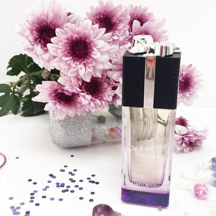 Evaflor Paris JE T'AIME Tendrement • Coffret Eau De Parfum 100 Ml Et Vapo De Sac 12 Ml • Parfum Femme