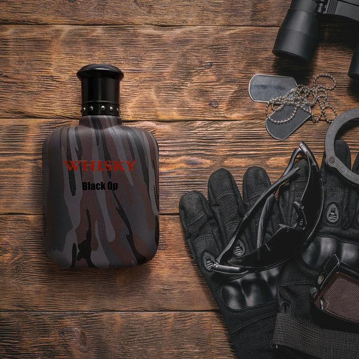 Evaflor Paris WHISKY BLACK OP • Coffret Eau De Toilette 100 Ml Une Serviette Et Un Money Clip • Parfum Homme