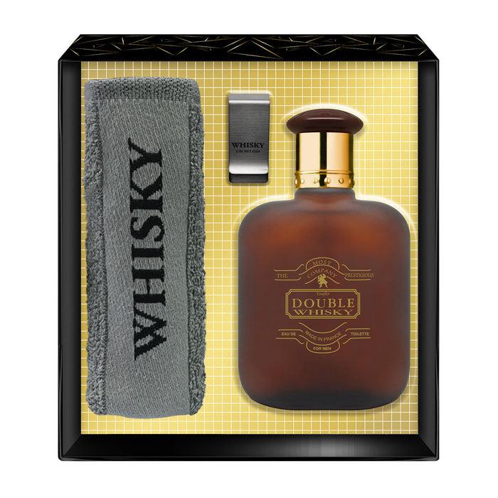 evaflor paris WHISKY DOUBLE • Coffret Eau de Toilette 100 ml une serviette et un Money Clip • Parfum Homme