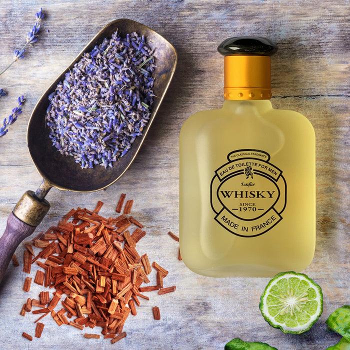 Evaflor Paris WHISKY FOR MEN • Coffret Eau De Toilette 100 Ml Une Serviette Et Un Money Clip • Parfum Homme