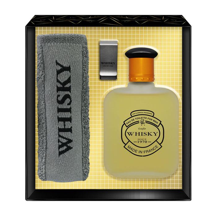 evaflor paris WHISKY FOR MEN • Coffret Eau de Toilette 100 ml une serviette et un Money Clip • Parfum Homme