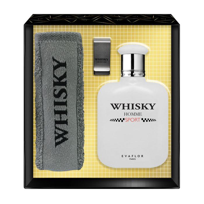 evaflor paris WHISKY SPORT • Coffret Eau de Toilette 100 ml une serviette et un Money Clip • Parfum Homme